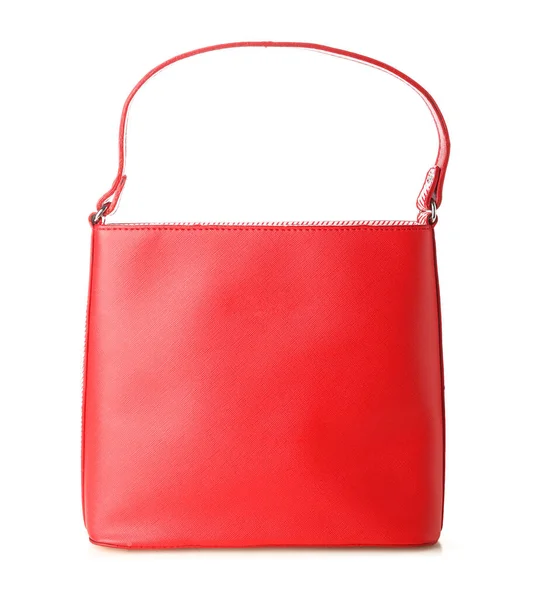 Stylish Red Handbag White Background — Stock Photo, Image