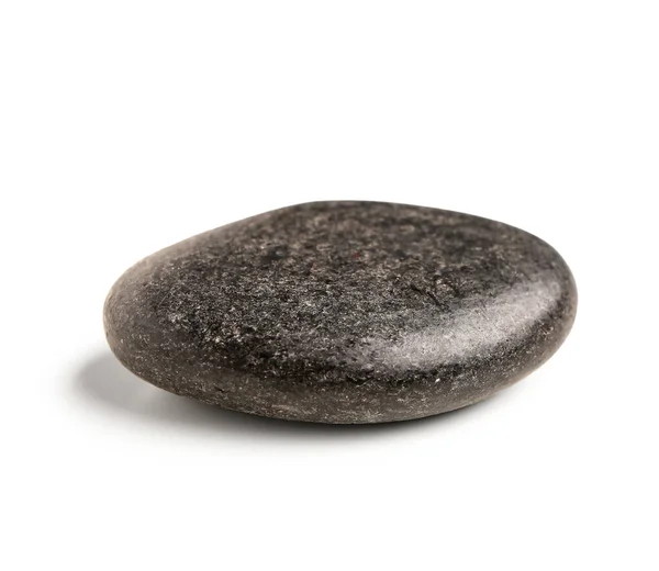 Чорний Гальковий Камінь Білому Тлі — стокове фото