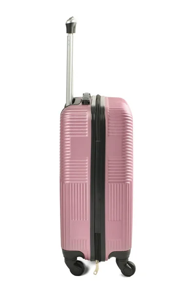 Stylish Suitcase Isolated White Background — Stock Photo, Image