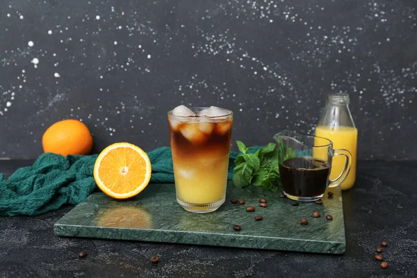 Glas Lekkere Sinaasappel Espresso Tafel — Stockfoto