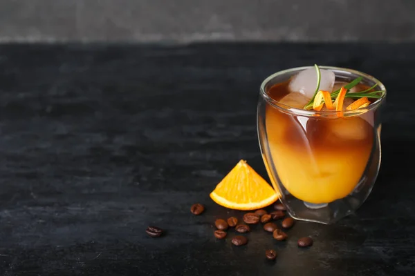 Glass Cold Orange Espresso Table — Stock Photo, Image