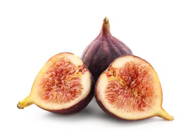 Beyaz arka planda taze incir