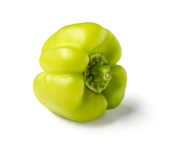 Zelená Paprika Bílém Pozadí — Stock fotografie