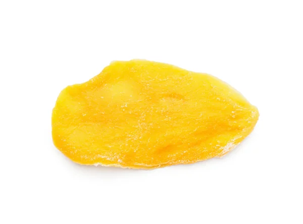 Slice Tasty Dried Mango White Background — Stock Photo, Image