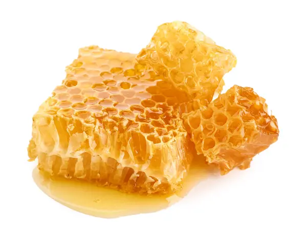 Sweet Honeycombs White Background — Stock Photo, Image