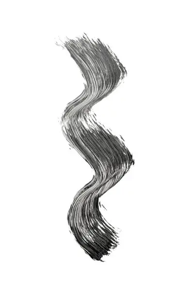 白い背景に黒いマスカラのサンプル — ストック写真