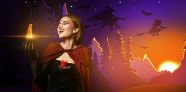 Genç cadının gece iksiri ile portresi