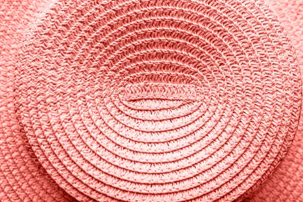 Closeup View Coral Wicker Material — Stock Photo, Image