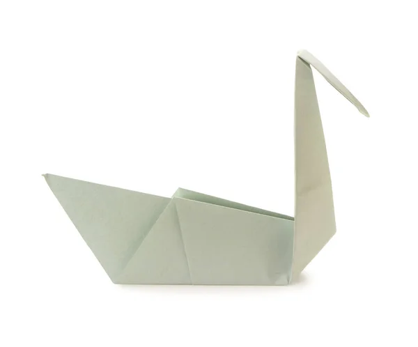 stock image Origami swan on white background