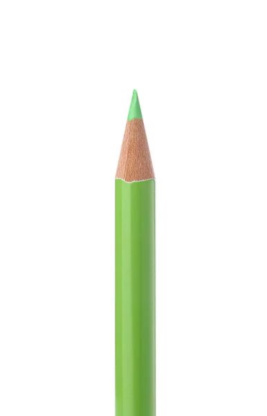 Crayon Vert Isolé Sur Fond Blanc — Photo