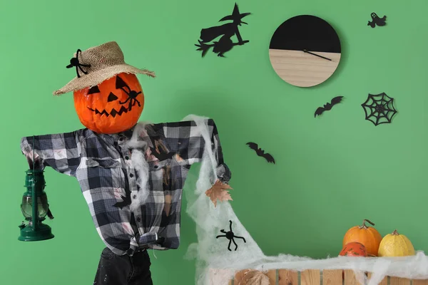Scarecrow Hall Decorated Halloween — Stock Photo, Image
