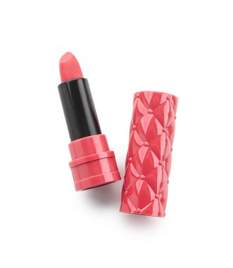 Beyaz arkaplanda modern pembe ruj