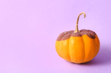 Leylak kaplamalı çikolata kaplı balkabağı.