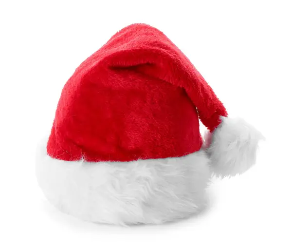 Santa Καπέλο Άσπρο Φόντο — Φωτογραφία Αρχείου