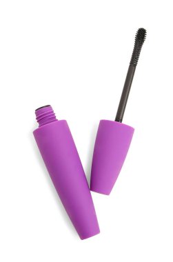 Beyaz arkaplanda stil rimel