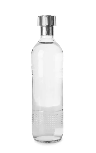 Botella Vodka Aislado Sobre Fondo Blanco —  Fotos de Stock