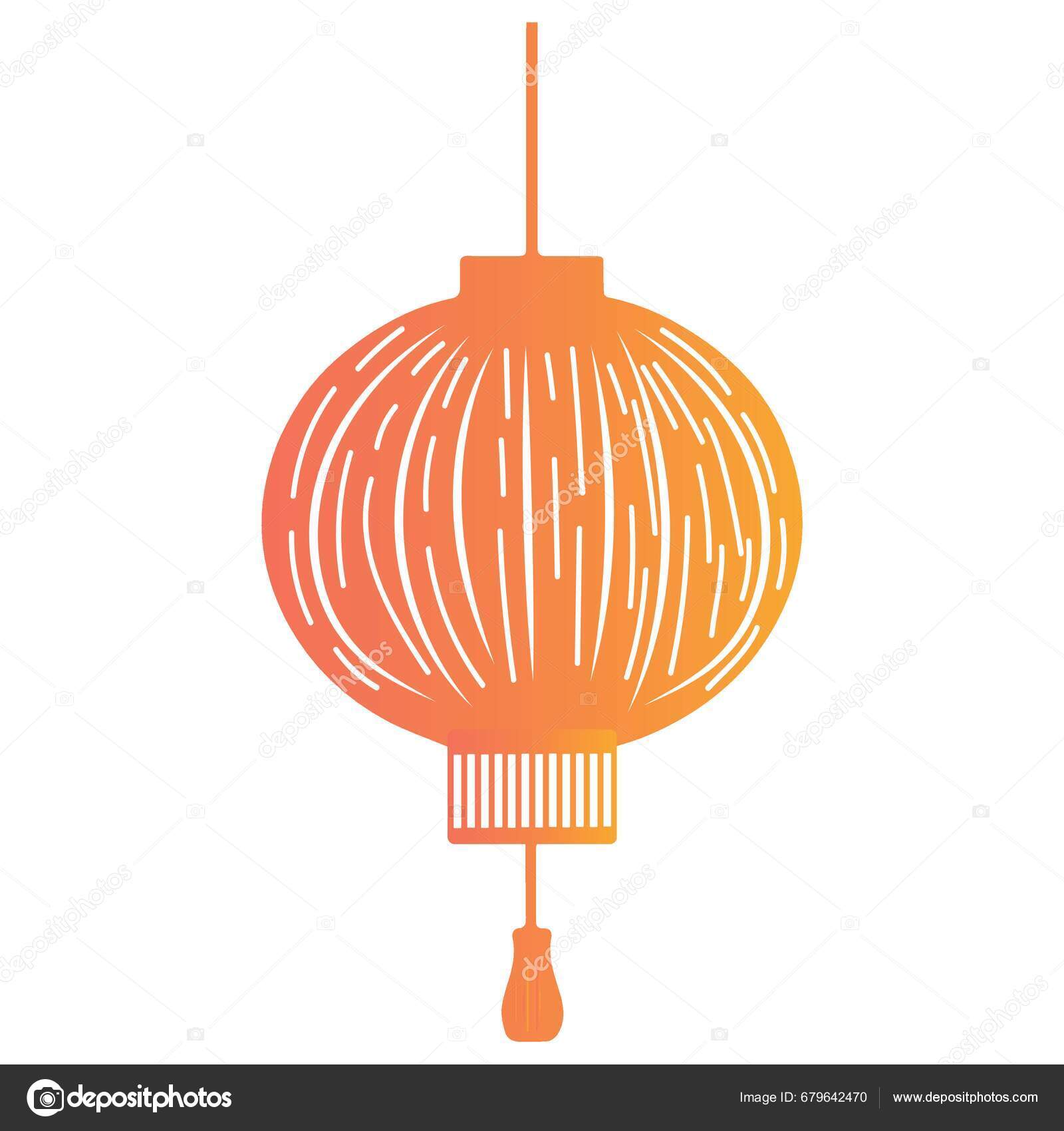 Chinese Paper Lantern White Background Stock Vector by ©serezniy 679642470