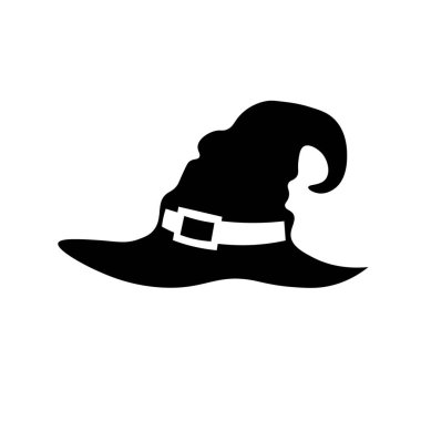 Beyaz arka planda cadının şapkası