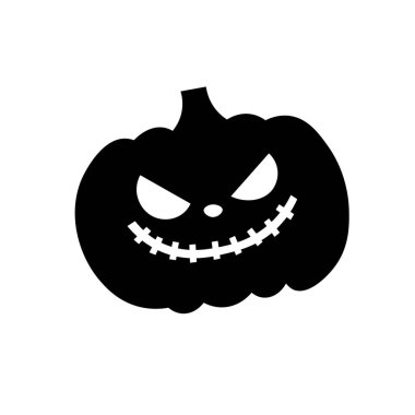 Beyaz arka planda Korkunç Cadılar Bayramı balkabağı