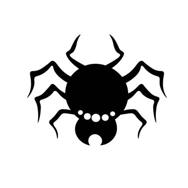 Beyaz arka planda ürkütücü örümcek