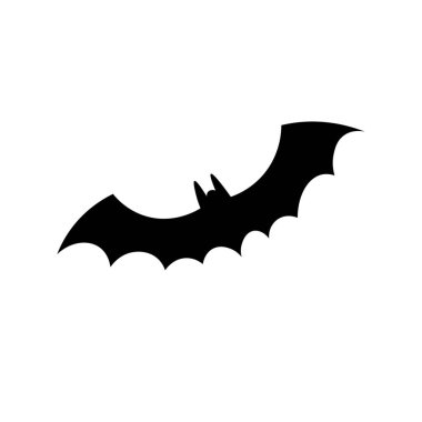 Beyaz arka planda ürkütücü yarasa