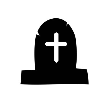 Beyaz arkaplanda çapraz mezar