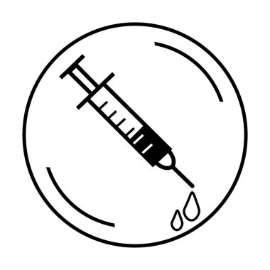 Beyaz arka planda tıbbi şırınga