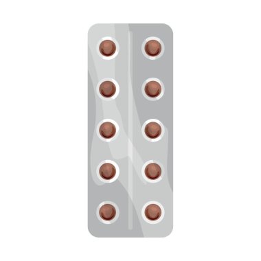 beyaz zemin üzerine hap ile blister