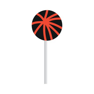 Beyaz arka planda Cadılar Bayramı için lezzetli lolipop.