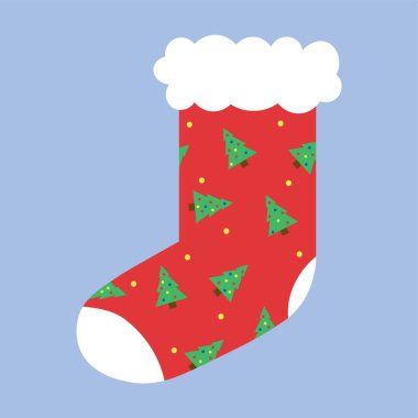 Renkli arka planda güzel bir Noel çorabı