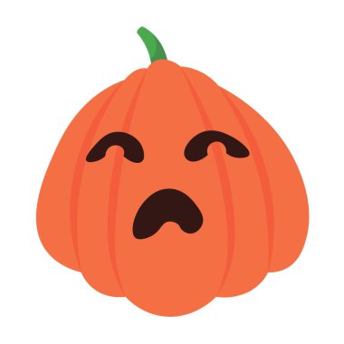 Beyaz arka planda Korkunç Cadılar Bayramı balkabağı