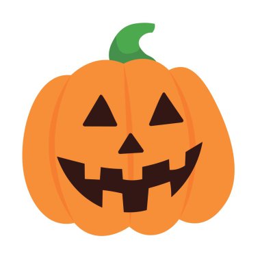 Beyaz arka planda Korkunç Cadılar Bayramı balkabağı