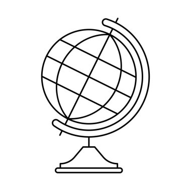 School globe on white background clipart