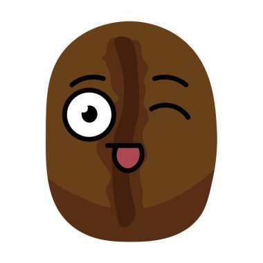 Beyaz arka planda kahve çekirdeği kırpan