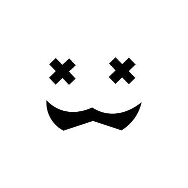 Beyaz arka planda Cadılar Bayramı canavarı yüzü