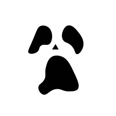 Beyaz arka planda Cadılar Bayramı canavarı yüzü