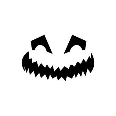 Beyaz arka planda Cadılar Bayramı canavarı yüzü