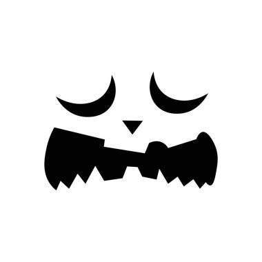 Beyaz arka planda korkunç Cadılar Bayramı canavarı suratı