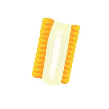 Beyaz arka plan üzerinde Mısır Mısır koçanı kesmek