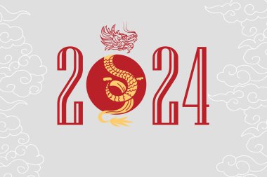 Ejderhalı Çin Yeni Yılı 2024 posteri.