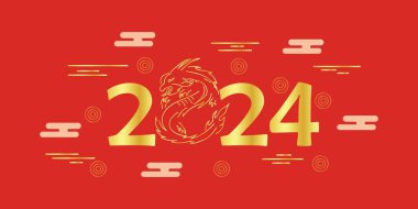 Çin Yeni Yıl Sancakları 2024 Ejderha ile