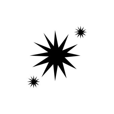 Beyaz arkaplanda parlayan yıldızlar 