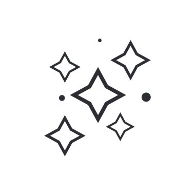 Beyaz arka planda birçok parlayan yıldız 