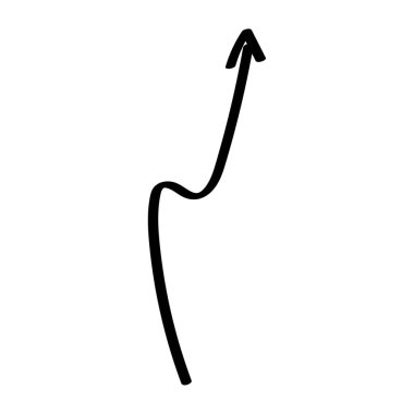 Beyaz arka planda siyah oku