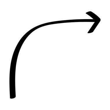 Beyaz arka planda siyah oku