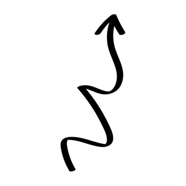 Beyaz arka planda siyah oku