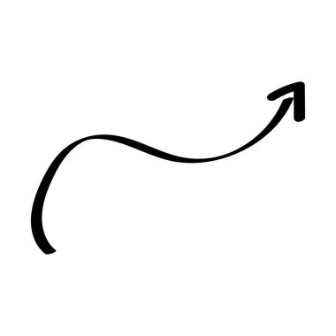 Beyaz arka planda siyah oku