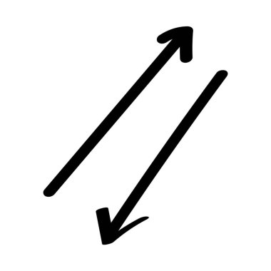 Beyaz arkaplanda siyah oklar