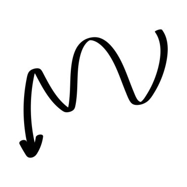 Beyaz arka planda siyah oku