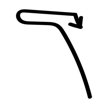 Beyaz arka planda siyah oku